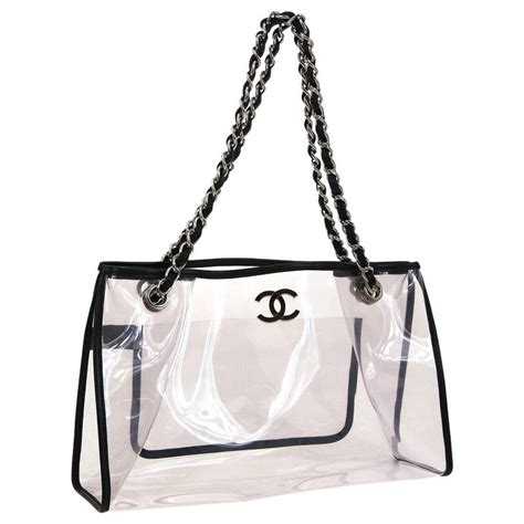 chanel bag cleaner|Chanel transparent tote bag.